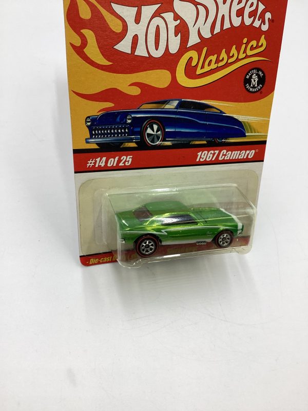 Hot Wheels Classics Series 1 #14 1967 Camaro Green 7 Spoke Wheels SR Online now