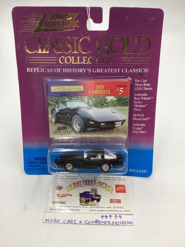 Johnny Lightning Classic Gold Collection #5 1979 Corvette Black 222G Online Sale