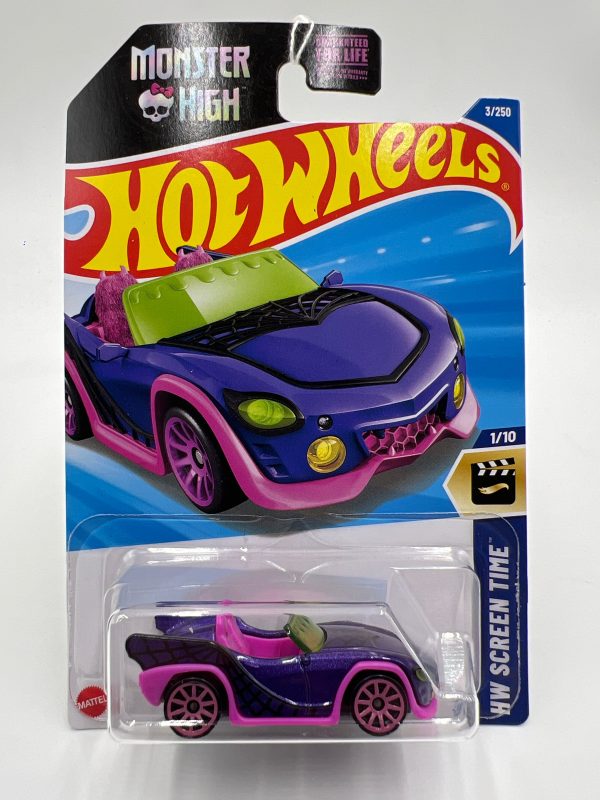 2025 Hot Wheels B Case #3 Monster High Ghoul Mobile Purple on Sale