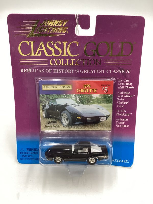 Johnny Lightning Classic Gold Collection #5 1979 Corvette Black 222G Online Sale