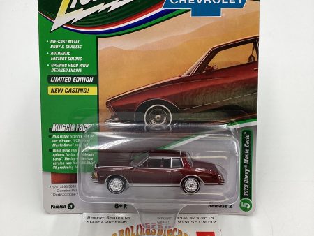 Johnny Lightning Muscle Cars U.S.A. Release 2 Version A 1979 Chevy Monte Carlo Dark Red 229D For Discount