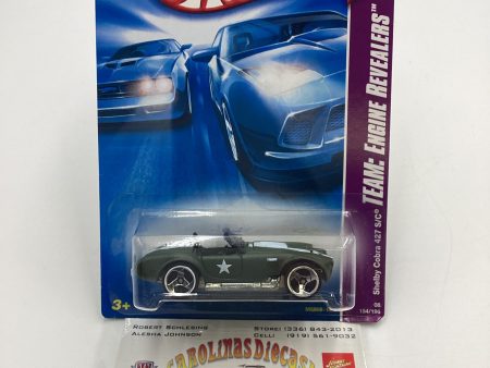 2008 Hot Wheels HW Team: Engine Revealers #154 Shelby Cobra 427 S C Army Green opening hood 33E Online Hot Sale