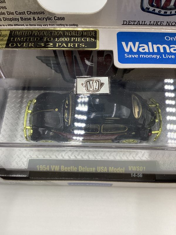 M2 Machines Walmart Exclusive 1954 VW Beetle Deluxe USA Model VWS01 Chase with protector (1) For Sale