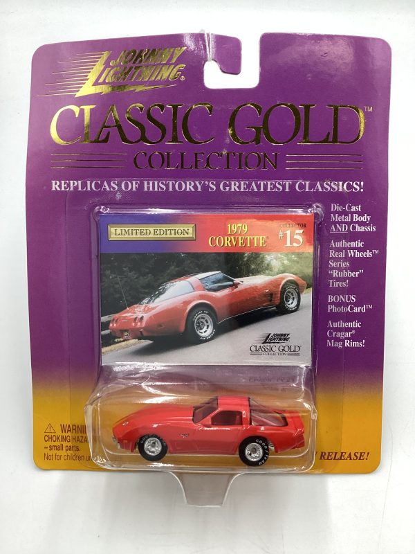 Johnny Lightning Classic Gold Collection #15 1979 Corvette Red J Hook Vein 222G Online Hot Sale