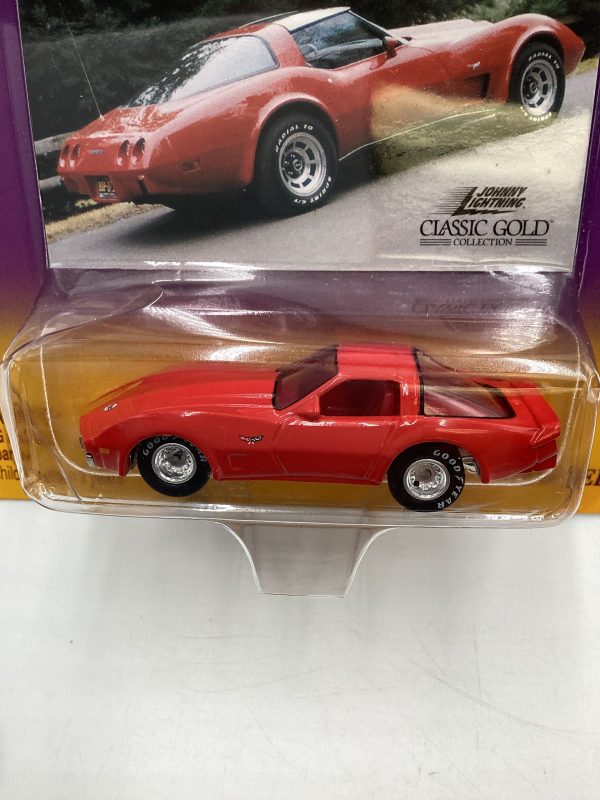 Johnny Lightning Classic Gold Collection #15 1979 Corvette Red J Hook Vein 222G Online Hot Sale