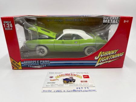 Johnny Lightning 1:24 Scale White Lightning Chase 1970 Dodge Challenger R T Green VHTF Online now