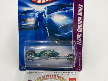 2008 Hot Wheels HW Team: Custom Bikes #152 Hammer Sled Teal 114H Sale