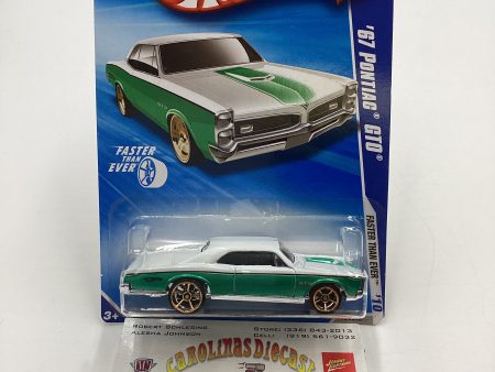 2010 Hot Wheels #134 ‘67 Pontiac GTO Green White Faster Than Ever 59F Sale