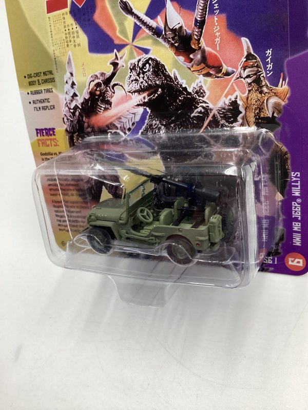 Johnny Lightning Pop Culture Godzilla Release 1 #6 WWII MB Jeep Willy’s Green 227E Online Sale