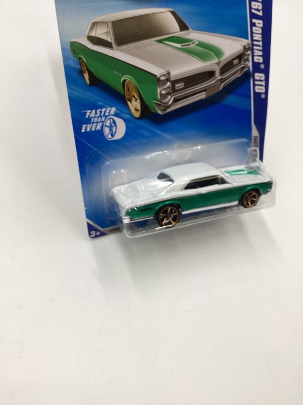 2010 Hot Wheels #134 ‘67 Pontiac GTO Green White Faster Than Ever 59F Sale