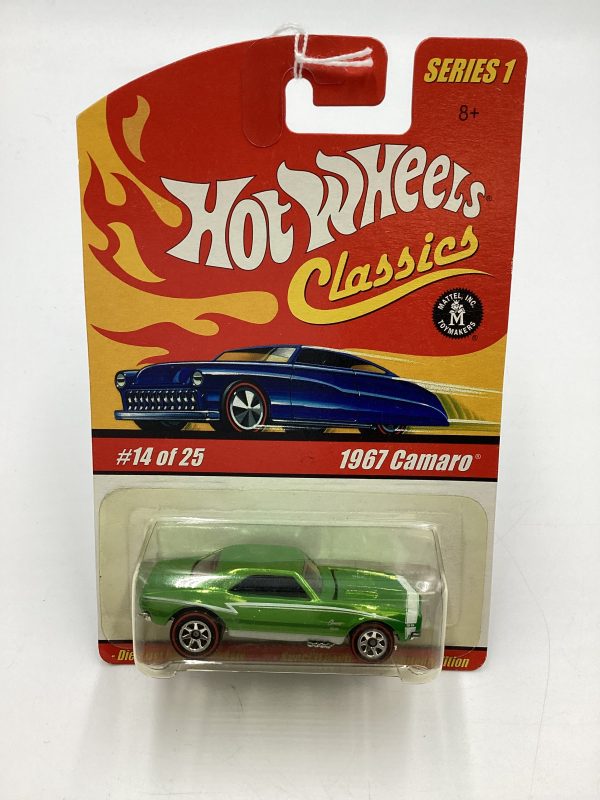 Hot Wheels Classics Series 1 #14 1967 Camaro Green 7 Spoke Wheels SR Online now