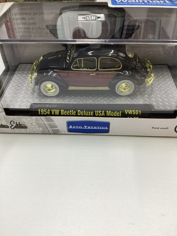 M2 Machines Walmart Exclusive 1954 VW Beetle Deluxe USA Model VWS01 Chase with protector (1) For Sale