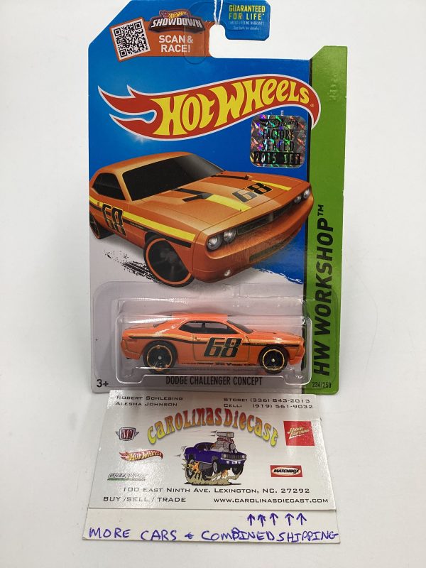 2015 Hot Wheels #234 DODGE CHALLENGER CONCEPT ORANGE Factory Sealed 39D Supply