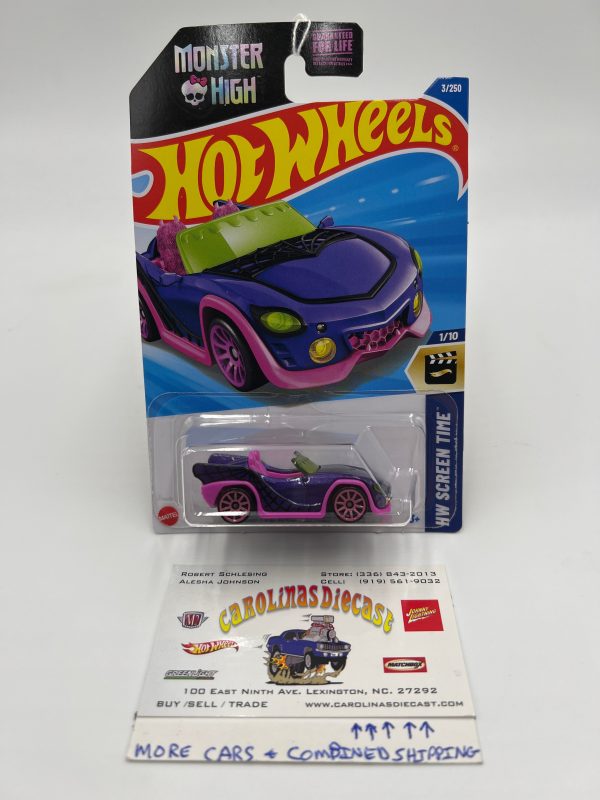 2025 Hot Wheels B Case #3 Monster High Ghoul Mobile Purple on Sale