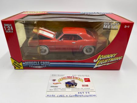 Johnny Lightning 1:24 Scale White Lightning Chase Muscle Cars 1969 Chevy Camaro Z28 Orange VHTF For Cheap