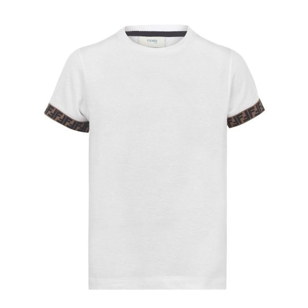 Kids Fendi FF Tape T-Shirt Online Hot Sale