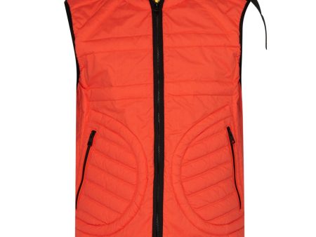 Moncler Orange Huff Quilted Down Bodywarmer Discount