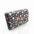 MIU MIU Leather Wallet Compact Flower Black Multicolor Online now