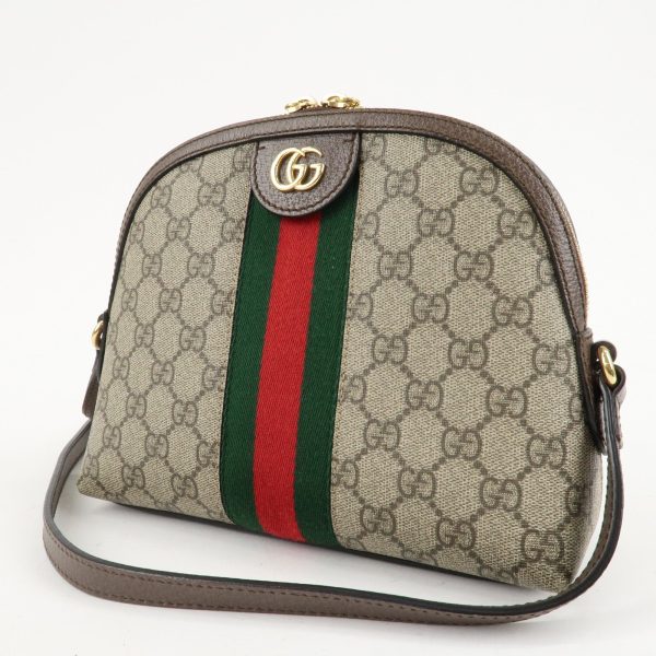 GUCCI Ophidia GG Supreme Sherry Leather Shoulder Bag 499621 Hot on Sale