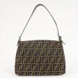 FENDI Mamma Baguette Zucca Canvas Leather Shoulder Bag 26325 Discount