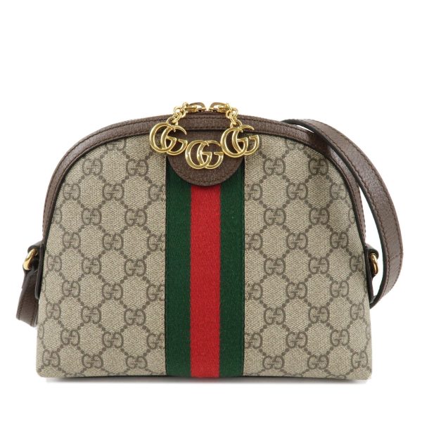 GUCCI Ophidia GG Supreme Sherry Leather Shoulder Bag 499621 Hot on Sale