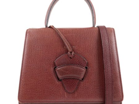 LOEWE Barcelona Leather 2 Way Hand Bag Shoulder Bag Wine Sale