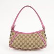 GUCCI Abbey GG Canvas Leather Shoulder Bag Pink Beige 130939 Sale