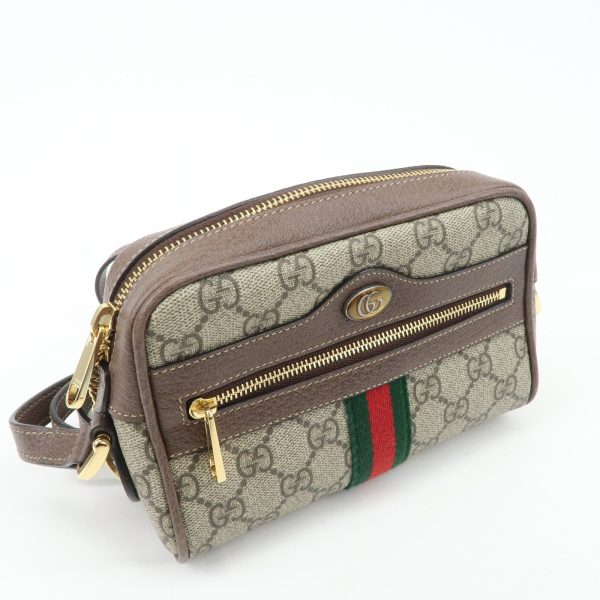 GUCCI Ophidia GG Supreme Mini Shoulder Bag Beige Brown 517350 For Sale