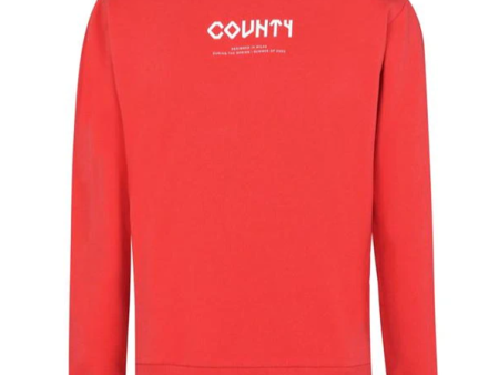 Marcelo Burlon Red Logo Sweatshirt For Sale