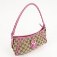 GUCCI Abbey GG Canvas Leather Shoulder Bag Pink Beige 130939 Sale