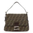 FENDI Zucca Mamma Baguette Vinyl Leather Shoulder Bag 26325 Online now