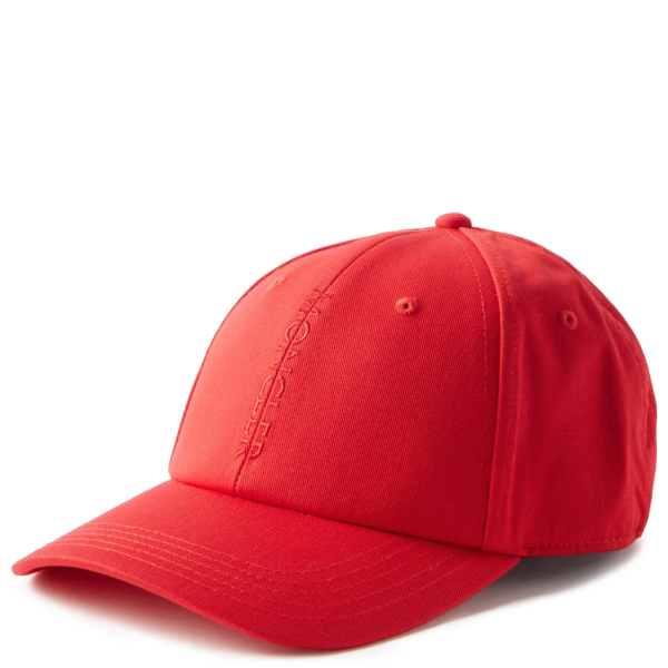 Moncler Red Split Logo Cap Cheap