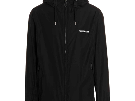 Burberry Black Stanford Logo Jacket Hot on Sale