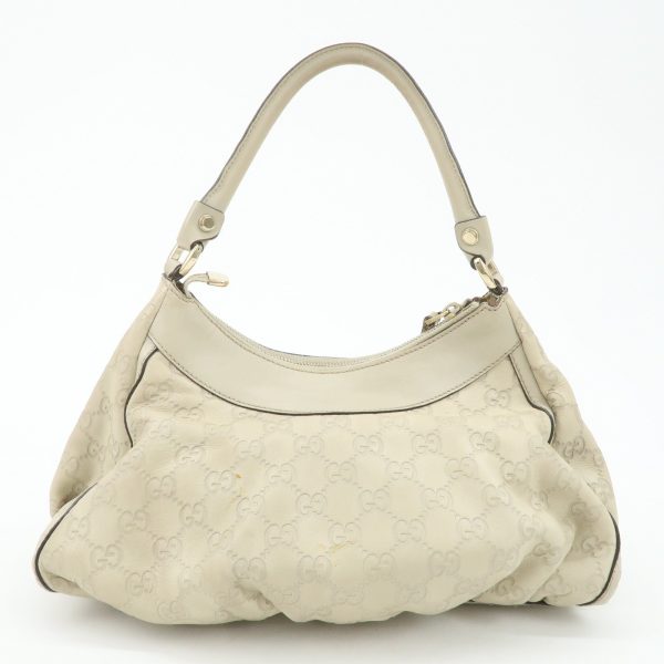 GUCCI Abbey Guccissima Leather Shoulder Bag Ivory 190525 Online Hot Sale