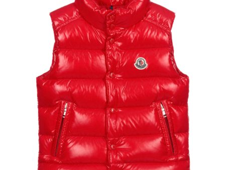 Kids Moncler Red Down Bodywarmer For Cheap