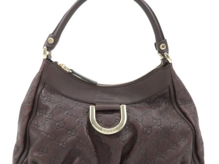 GUCCI Abbey Guccissima Leather Shoulder Bag Brown 190525 Online Sale