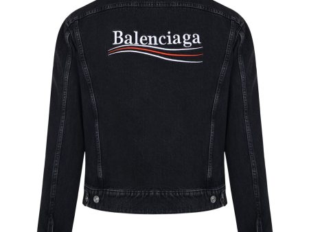 Balenciaga Politcal Logo Denim Jacket Supply