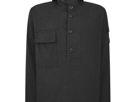 CP Company Black Button Popover Jacket Online Hot Sale