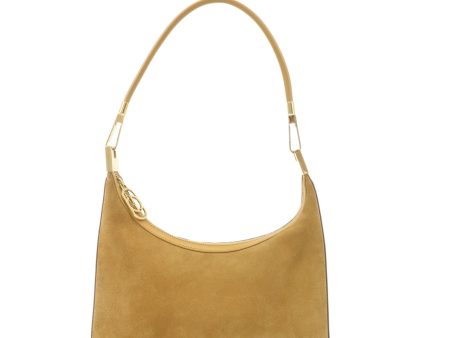 GUCCI Suede Leather Hand Bag Shoulder Bag Beige 001.3812 Online now