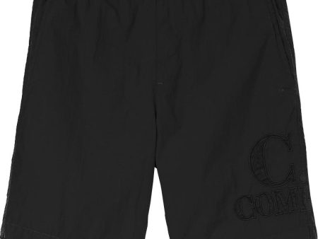 CP Company Black Nylon Logo Swimshorts Online Sale