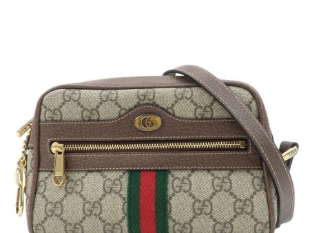 GUCCI Ophidia GG Supreme Mini Shoulder Bag Beige Brown 517350 For Sale