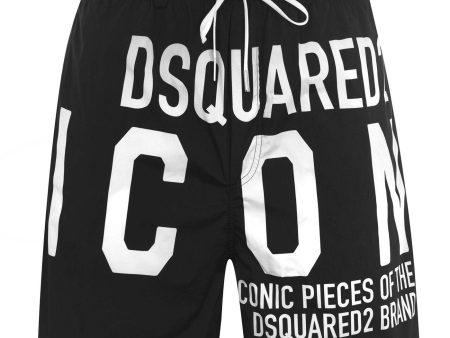 DSQUARED2 Black ICON Swimshorts Sale