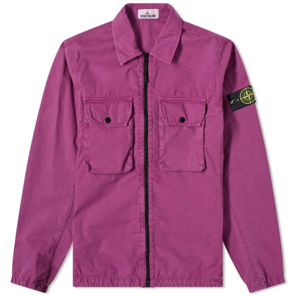 Stone Island Double Pocket Zip Overshirt For Sale