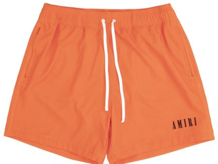 Amiri Orange Logo Swimshorts Online Hot Sale