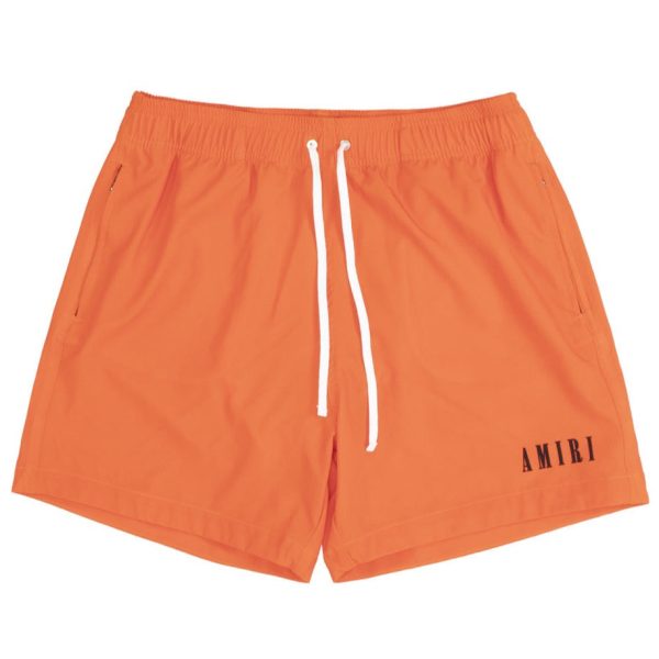 Amiri Orange Logo Swimshorts Online Hot Sale