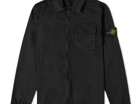 Stone Island Junior Black Overshirt Hot on Sale