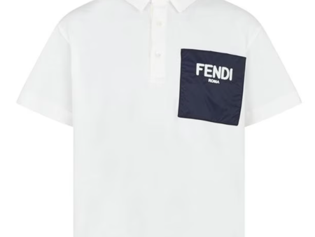 Kids Fendi Logo Polo Shirt Fashion