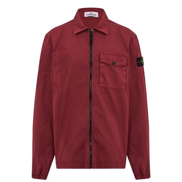 Stone Island Junior Burgundy Overshirt Online Sale