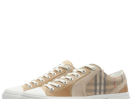 Burberry Kai Overlay Check Trainers on Sale