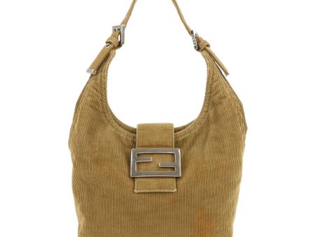 FENDI Corduroy Shoulder Bag 20686 For Cheap